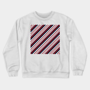 Red and Navy Blue Nautical Stripes Crewneck Sweatshirt